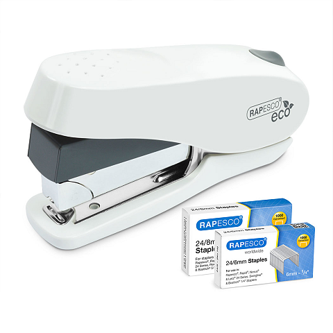 Rapesco ECO Luna Less Effort Flacher Clinch Weiß