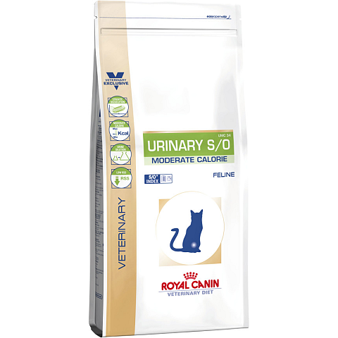 Royal Canin Urinary S/O Moderate Calorie Katzen-Trockenfutter 7 kg Adult Geflügel, Reis