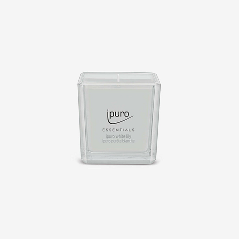 ipuro ESSENTIALS white lily Wachskerze Zylinder Nelke, Zedernholz, Jasmin, Maiglöckchen, Pfirsich, Weißer Moschus Weiß 1 Stück(e)