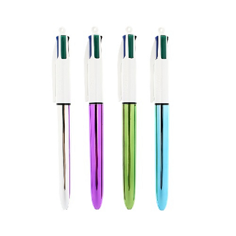 BIC 4-COLOURS SHINE Schwarz, Blau, Grün, Rot 12 Stück(e)