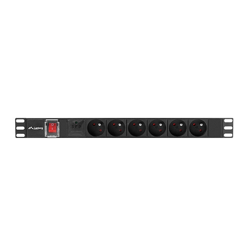 Lanberg PDU-06E-0200-BK Stromverteilereinheit (PDU) 6 AC-Ausgänge 1U Schwarz