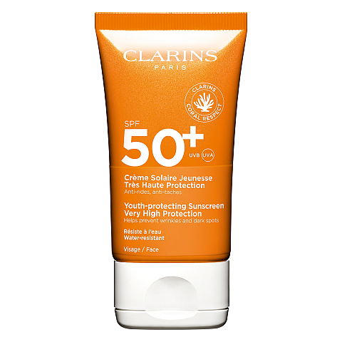 Clarins Sonnenschutz-Gesichtscreme SPF 50+ mit Anti-Falten-Wirkung 50ml