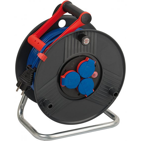 Brennenstuhl 1209830 Verlängerungskabel 50 m 3 AC-Ausgänge Draußen Schwarz, Blau, Rot