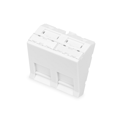 Digitus Frontplatte, 2-Port, 45 x 45 mm, abgewinkelt, für Rahmen DN-93802-5-SH