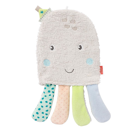 Fehn 054576 Baby-Badeschwamm Schwamm-Handschuh Mehrfarbig