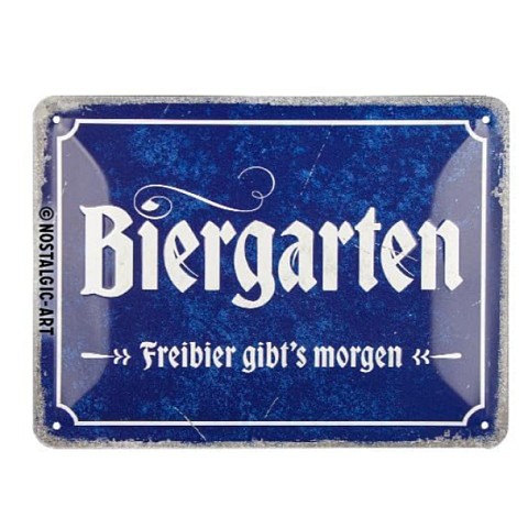 Nostalgic Art 45104977 Dekoratives Schild & Tafel für drinnen Metall Blau, Weiß
