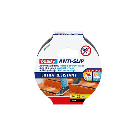 TESA 55587-02 Antirutsch-Badestreifen Schwarz
