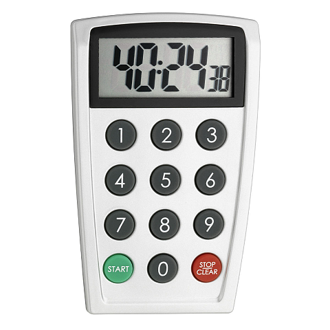 TFA-Dostmann 38.2026 Küchen-Timer Digitaler Küchentimer Schwarz, Weiß