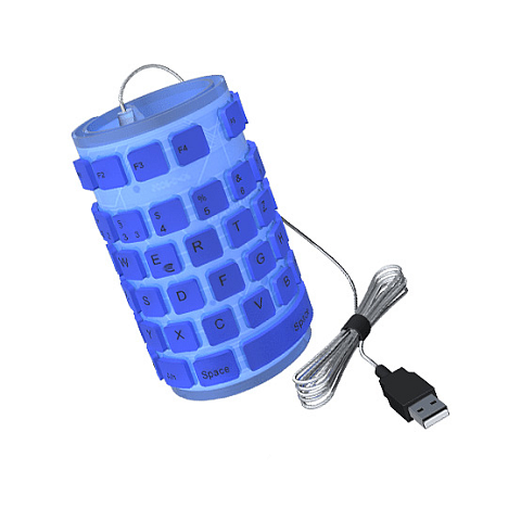 KeySonic ACK-109BL Tastatur Haus USB + PS/2 QWERTZ Deutsch Blau