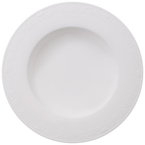 Villeroy & Boch White Pearl Suppenteller Rund Porzellan Weiß 1 Stück(e)
