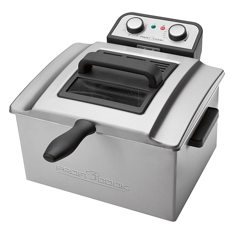 ProfiCook PC-FR 1038 Doppel 5 l Eigenständig 3000 W Fritteuse Silber