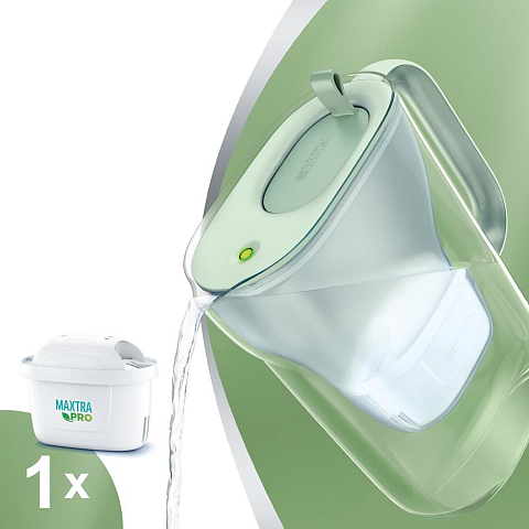 Brita 1052237 Wasserfilter Pitcher-Wasserfilter 2,4 l Grün, Transparent