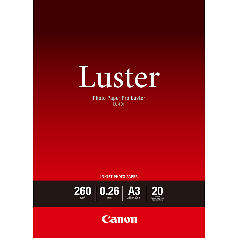 Canon LU-101 Luster Fotopapier Pro A3 – 20 Blatt