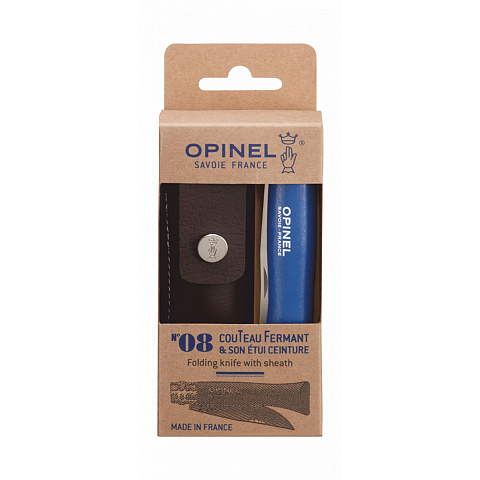 Opinel N°08 Camper/scout Blau