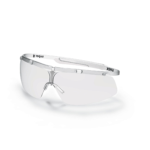 Uvex super g Schutzbrille Polyacryl, Thermoplastisches Elastomer (TPE) Grau, Transparent, Weiß