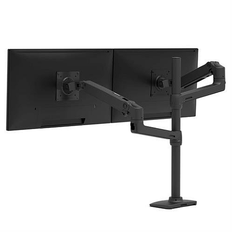 Ergotron LX Series LX Dual Stacking Arm, Tall Pole, Matte Black 101,6 cm (40") Tisch/Bank Schwarz