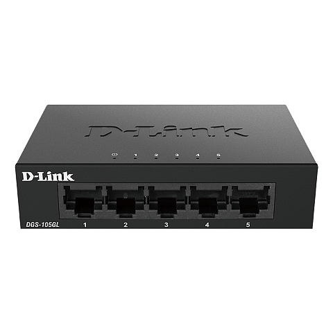 D-Link DGS-105GL/E Netzwerk-Switch Unmanaged Gigabit Ethernet (10/100/1000) Schwarz
