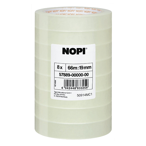 TESA 578890000001 66 m Polypropylen (PP) Transparent 8 Stück(e)