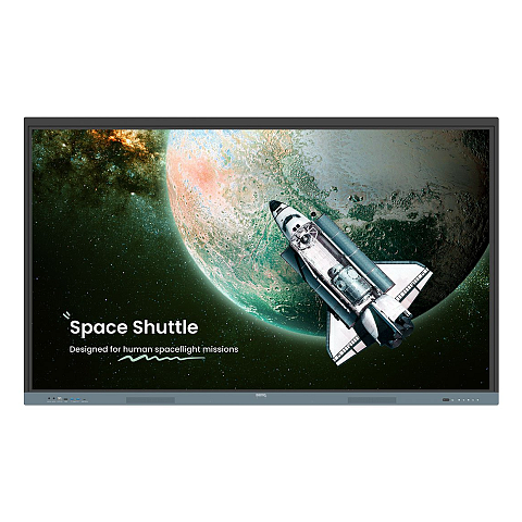 BenQ RE7504 Interaktiver Flachbildschirm 190,5 cm (75") 450 cd/m² 4K Ultra HD Schwarz, Grau Touchscreen Eingebauter Prozessor Android