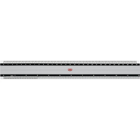 M+R 1830 Schreibtisch-Lineal 300 mm Aluminium 1 Stück(e)