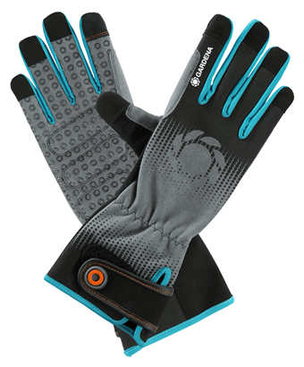 Gardena 11530-20 Handschutz Gartenhandschuhe Schwarz, Blau, Grau Baumwolle, Elastan, Nylon, Polyester, Polyurethan