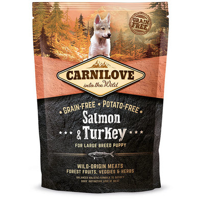 CARNILOVE Salmon & Turkey Large Breed Puppy 1,5 kg Welpe Lachs, Truthahn