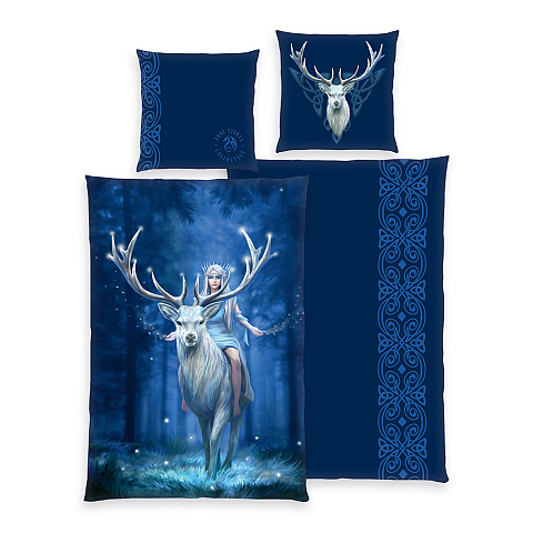 HERDING Anne Stokes Bettwäsche - Hirsch - 80-x-80-cm-135-x-200-cm