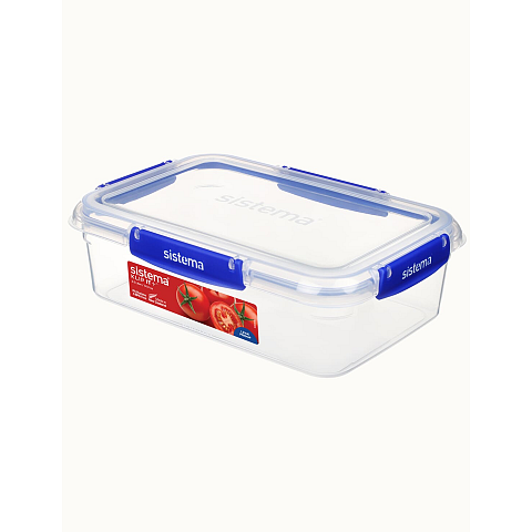 Sistema 881700 Lebensmittelaufbewahrungsbehälter Rechteckig Container 2,2 l Blau, Transparent 1 Stück(e)