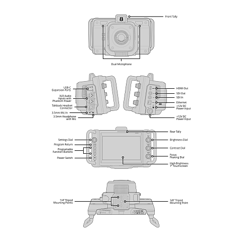Blackmagic Design 4K Pro Handkamerarekorder 4K Ultra HD Schwarz