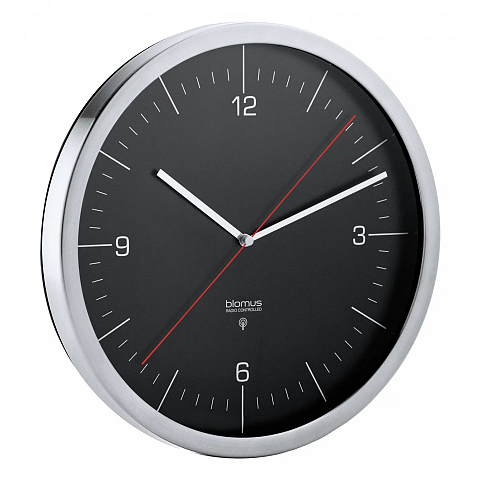 Blomus CRONO L Funkgesteuerte Uhr Rund Schwarz