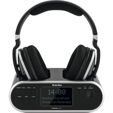 TechniSat StereoMan 2 DAB+ Kopfhörer Verkabelt & Kabellos Kopfband Musik Schwarz