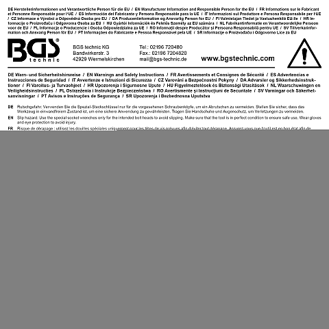 BGS technic Special Wheel Nut Socket Steckdose