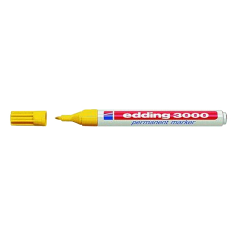 Edding 3000 Permanent-Marker Rundspitze Gelb 10 Stück(e)