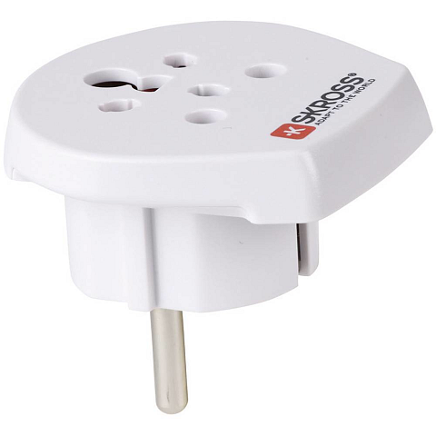 Skross 1.500217-E Netzstecker-Adapter Typ C (Euro-Stecker) Universal Weiß