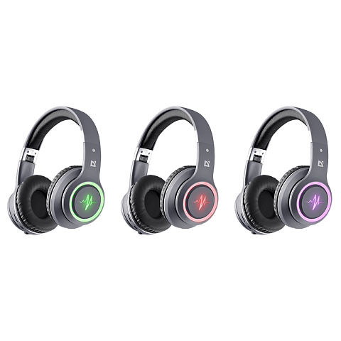 Defender FREEMOTION B571 LED Kopfhörer Verkabelt & Kabellos Kopfband Anrufe/Musik/Sport/Alltag Bluetooth Grau