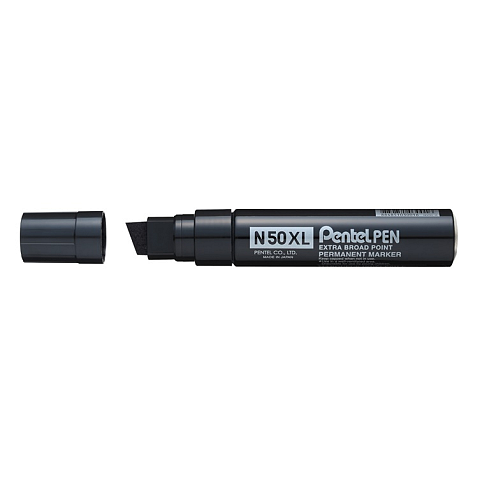 Pentel N50XL Permanent-Marker Meißel Schwarz 6 Stück(e)
