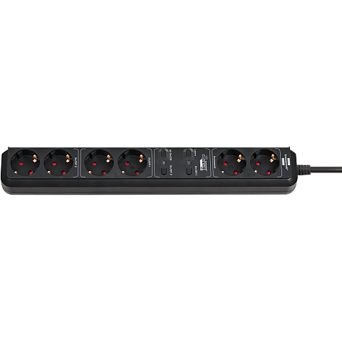 Brennenstuhl 1159760936 Intelligente Steckerleiste 6 AC-Ausgänge 1,5 m Schwarz
