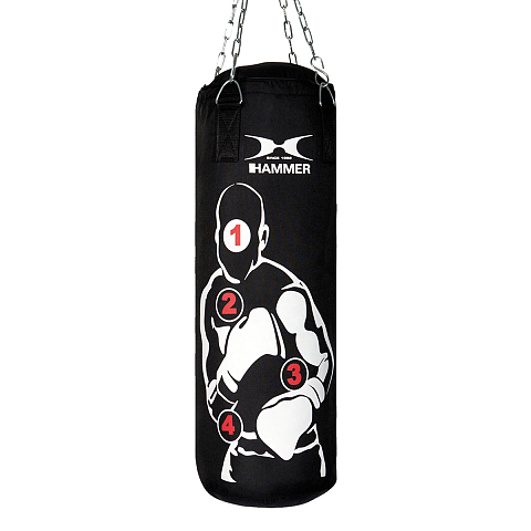 HAMMER Sparring Pro Erwachsener Schwere Tasche Nylon Schwarz, Weiß