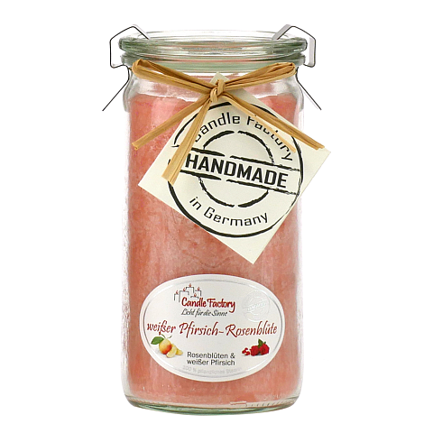 Candle Factory Mini Jumbo Wachskerze Rund Pfirsich, Rose Orange 1 Stück(e)