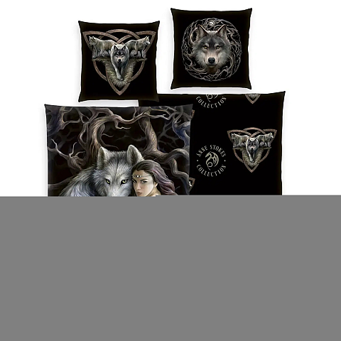 HERDING Anne Stokes Bettwäsche-Set ‘Wolf’ – 135×200 cm, Renforcé