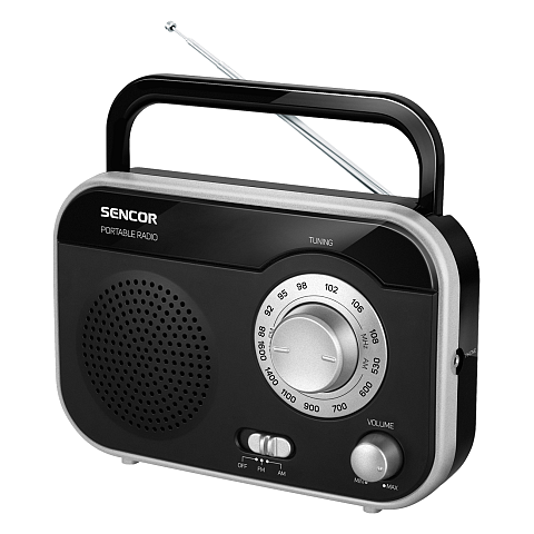 Sencor SRD 210 BS Radio Persönlich Analog Schwarz, Grau, Metallisch