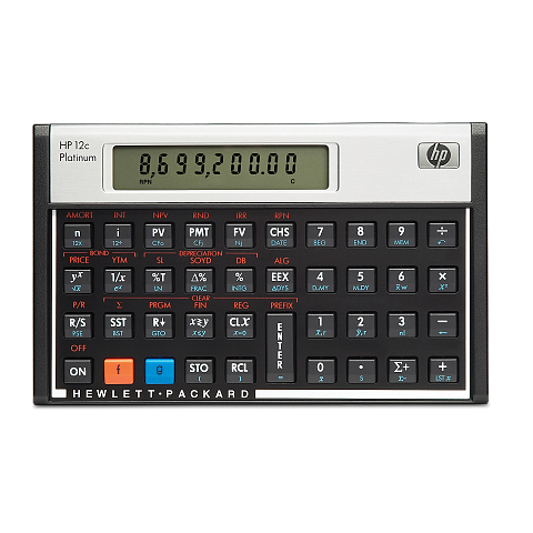 HP 12c Taschenrechner Desktop Finanzrechner Aluminium, Schwarz