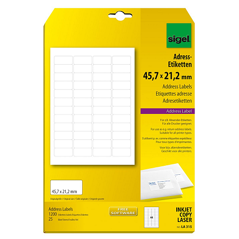 Sigel LA315 Adressaufkleber Weiß