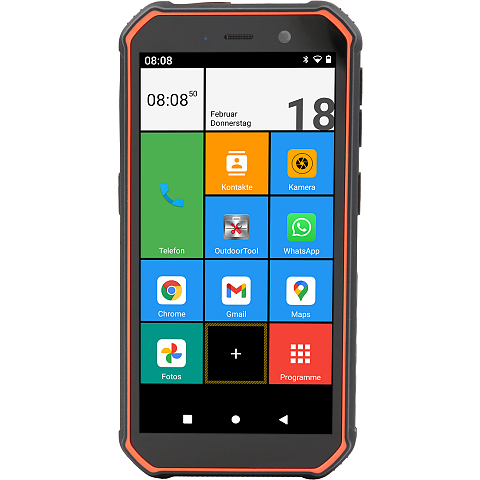 Olympia TREK 14 cm (5.5") Dual-SIM Android 10 4G USB Typ-C 3 GB 32 GB 5000 mAh Schwarz, Orange