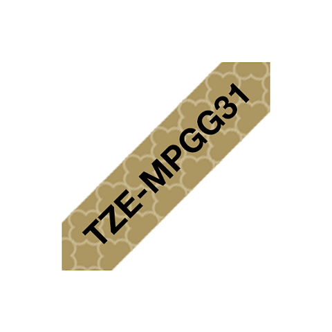 Brother TZE-MPGG31 Etiketten erstellendes Band Schwarz auf gold