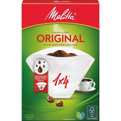 Melitta Original 1x4 80 Stück(e) Korb Einweg-Kaffeefilter