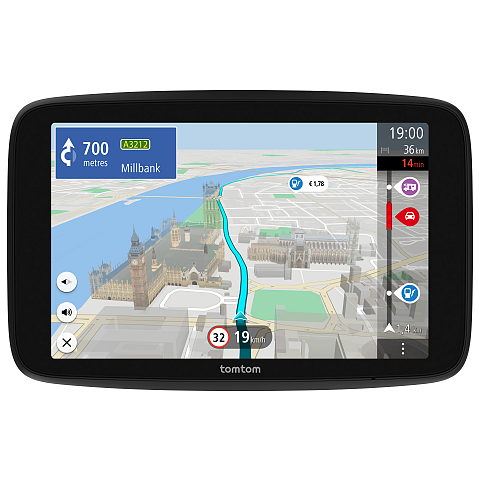 TomTom GO Camper Max Navigationssystem Fixed 17,8 cm (7") Touchscreen 400 g Schwarz