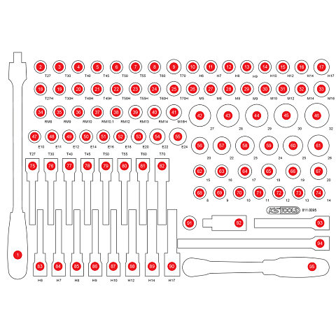 KS Tools 811.0095-97 Werkzeugkoffer-Zubehör