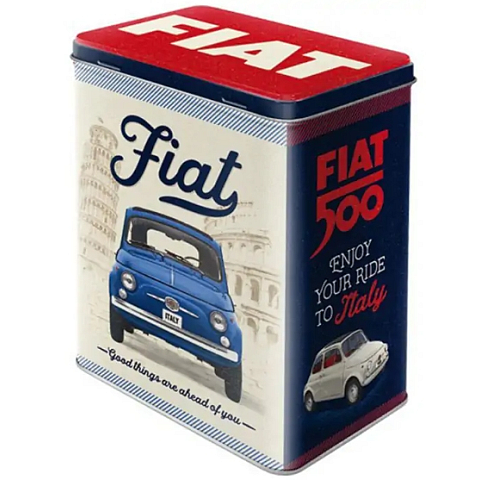 Nostalgic Art Fiat 500 Good Things Are Ahead Of You Rechteckig Box 3 l Mehrfarbig 1 Stück(e)
