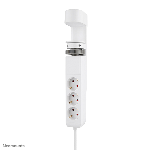 Neomounts DS22-840WH6 Tischsteckdose mit Klemme und USB-C- und USB-A-Anschlüssen - Schnellladung